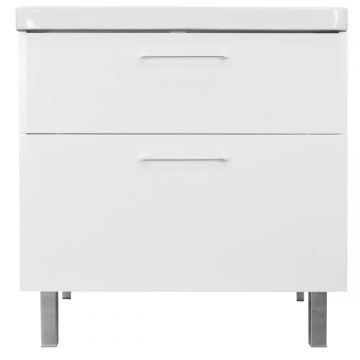 Комплект Тумба Azario Ника 80 Н 800х475х850 напольная, с раковиной Monte 80 (CS00082789)