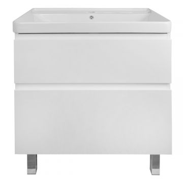 Комплект Тумба Azario Мила 70Н 720х475х850 напольная, с раковиной Monte 70, белая (CS00085831)