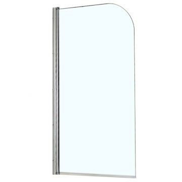 Шторка для ванны Azario MERRIT 800х1400, прозрачное стекло 5 мм, покрытие EASY CLEAN, цвет профиля серебро (AZ-NF6211 800)