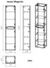 Пенал подвесной AZARIO Magenta 35 347х1600х260 универсальный (CS00078405)