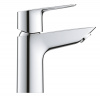 Смеситель для раковины GROHE BauLoop с ограничителем температуры, гладкий корпус, размер S, хром (23337001)