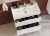 Комплект Roca OLETA модуль для раковины 800 мм 760х374х548, с 2 ящиками + раковина мебельная PURE 800х390, белый глянцевый (Z.RU93.0.763.3)