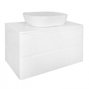 Тумба Azario LOTOS 80/2 800х460х500 подвесная, без раковины, белый глянец (CS00084144)