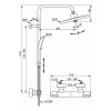 Душевая система IDEAL STANDARD CERATHERM T25+ термостатический смеситель, черный (A7210XG)