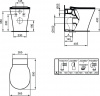 Унитаз приставной Ideal Standard CONNECT AIR AquaBlade® горизонтальный выпуск, белый (E004201)