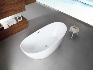 Ванна акриловая Azario GLASGOW 1800х800х665, свободностоящая, в комплекте с сифоном и металлической рамой, цвет белый (GLA18080)