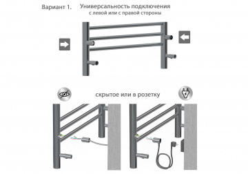 Полотенцесушитель электрический (quick touch) Aquatek Альтаир П7 500х700