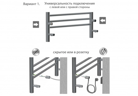 Полотенцесушитель электрический (quick touch) Aquatek Альтаир П7 500х700