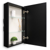 Зеркало-шкаф AZARIO Hamburg-BLACK 462х148х762 с подсветкой, механический выключатель, черный (LED-00002669)