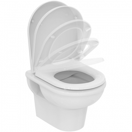 Унитаз подвесной Ideal Standard EXACTO безободковый, с сиденьем микролифт (R002601)