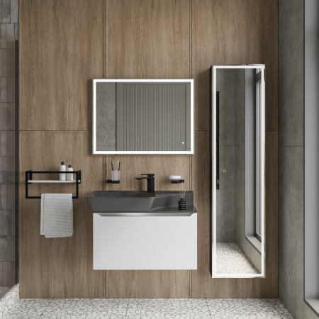 Тумба с раковиной STWORKI Ши 80, антрацит