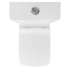 Унитаз-компакт Azario Quadro 605x340x810 напольный, безободковый с сидением микролифт и арматурой, белый (AZ-2175)
