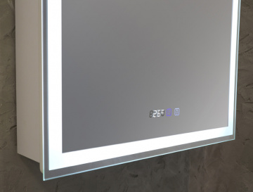 Зеркало-шкаф AZARIO Киото 50 (535х750) c подсветкой и диммером + часы (LED-00002356)