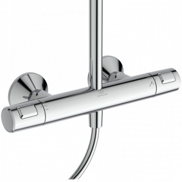 Душевая система Ideal Standard Ceratherm T25+ термостатическая, верхний душ, хром (A7210AA)