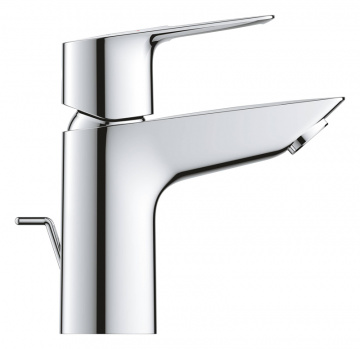 Смеситель для раковины GROHE BauLoop с ограничителем температуры и рычажным донным клапаном, размер S, хром (23335001)