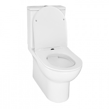 Унитаз-компакт напольный AZARIO Ambra 645x370x815 безободковый, в комплекте с арматурой Geberit и сиденьем микролифт (AZ-848G)