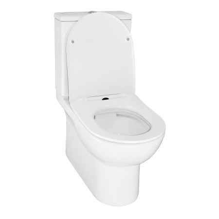 Унитаз-компакт напольный AZARIO Ambra 645x370x815 безободковый, в комплекте с арматурой Geberit и сиденьем микролифт (AZ-848G)