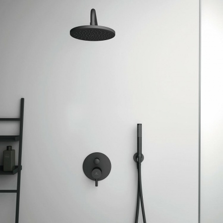 Душевая система Ideal Standard Ceratherm T100 с термостатом, черная матовая (A7573XG)