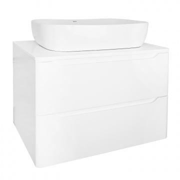 Тумба Azario LOTOS 70/2 700х460х500 подвесная, без раковины, белый гланцевый (CS00084143)