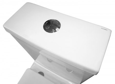 Унитаз-моноблок AZARIO MORANO 680x370х830 напольный, безободковый, в комплекте со смывным механизмом Geberit и сиденьем дюропласт микролифт (AZ-1001-G)