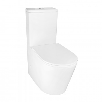 Унитаз-компакт Azario Maro 670x380x850 напольный, безободковый, с бачком и сиденьем микролифт (AZ-2125A-R)