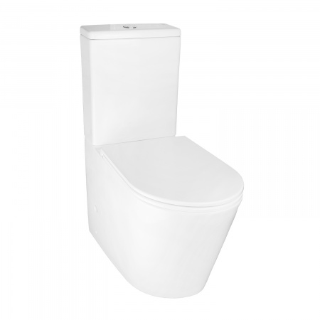 Унитаз-компакт Azario Maro 670x380x850 напольный, безободковый, с бачком и сиденьем микролифт (AZ-2125A-R)