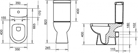 Унитаз-компакт STWORKI Молде 6006-6004 с микролифтом
