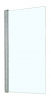 Шторка для ванны Azario MERRIT 800х1400, прозрачное стекло 6 мм, покрытие EASY CLEAN, цвет профиля серебро (AZ-NF6211-1 800)
