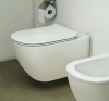 Комплект унитаза с инсталляцией Ideal Standard Tesi Aqua Blade с сиденьем Микролифт и Черной матовой клавишей смыва (T3868V1/115A6)