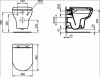 Комплект инсталляции Ideal Standard Exacto с крышкой-сиденьем микролифт (X042601)