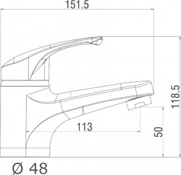 Смеситель для раковины DIWO Коломна KL-04cr