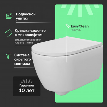 Комплект Унитаз подвесной DIWO Коломна 0700 с микролифтом + Инсталляция EWRIKA ProLT 0026-2020 с кнопкой смыва 0050 хром матовый