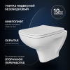 Комплект Унитаз подвесной DIWO Сочи 7508N003-0079 безободковая + Крышка Yakut 0344 с микролифтом + Инсталляция STWORKI + Кнопка Хельсинки 500470 белая