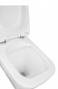 Унитаз-компакт Azario Quadro 605x340x810 напольный, безободковый с сидением микролифт и арматурой, белый (AZ-2175)
