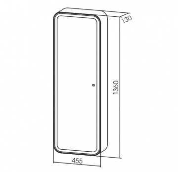 Зеркало-шкаф AZARIO Понтианак 1360х455 c подсветкой и диммером (LED-00002360)