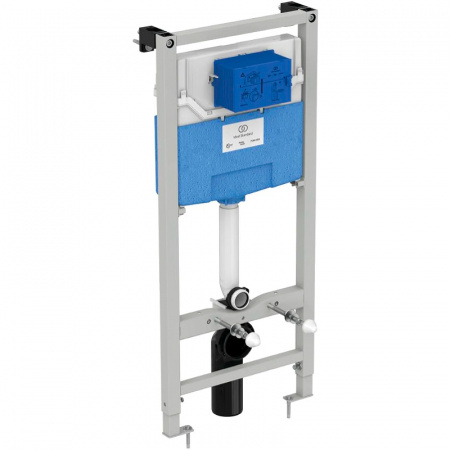 Комплект унитаза с инсталляцией Ideal Standard Tesi Aqua Blade с сиденьем Микролифт и Черной матовой клавишей смыва (T3868V1/115A6)