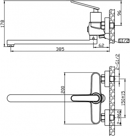 Универсальный смеситель STWORKI Молде ML-04cr