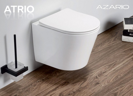Сет AZARIO инсталляция + Унитаз подвесной Azario Atrio 490x365x360 безободковый, с быстросъемным сиденьем микролифт (AZ-8010-1000+AZ-2330)