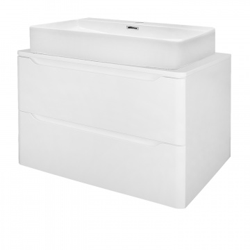 Тумба Azario LOTOS 70/2 700х460х500 подвесная, без раковины, белый гланцевый (CS00084143)