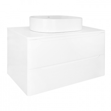 Тумба Azario LOTOS 80/2 800х460х500 подвесная, без раковины, белый глянец (CS00084144)