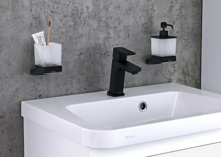 Смеситель для раковины Ravak 10° Free black-TD F 014.20 керамический картридж, черный матовый (X070150)