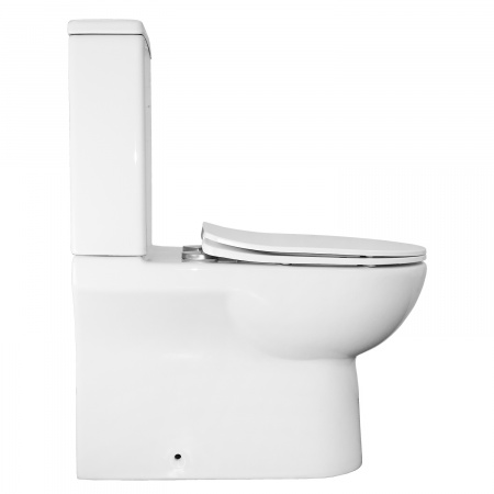 Унитаз-компакт напольный AZARIO Ambra 645x370x815 безободковый, в комплекте с арматурой Geberit и сиденьем микролифт (AZ-848G)