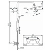 Душевая система Ideal Standard Ceratherm T25+ термостатическая, верхний душ, хром (A7210AA)