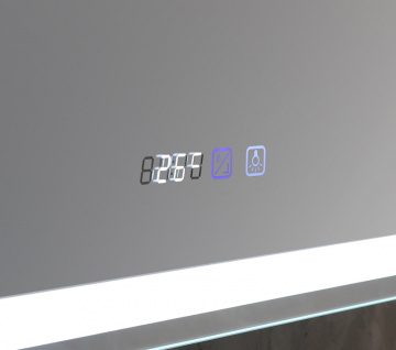 Зеркало-шкаф AZARIO Фиджи 50 508х756х140 c подсветкой и диммером + часы (LED-00002361)