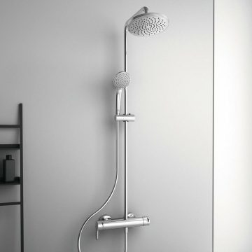 Душевая система Ideal Standard IDEALRAIN CERAFINE O в комплекте с настенным смесителем для душа, хром (BC750AA)