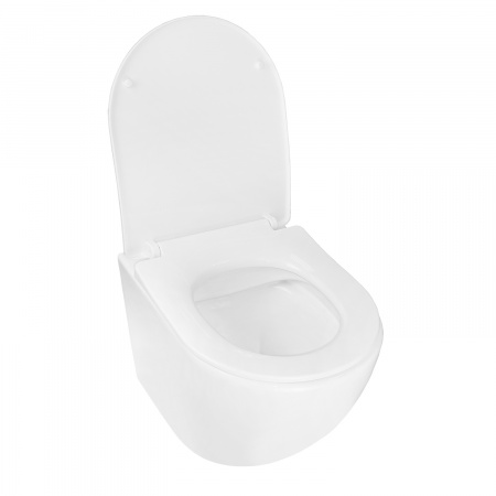 Унитаз подвесной Azario PRO 360х480х3500 безободковый, c быстросъемным сиденьем микролифт полипропилен (CS-1049SB)