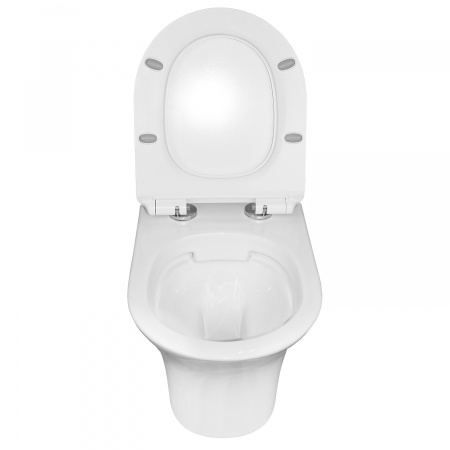 Унитаз подвесной AZARIO FRETTA ROUND 485x360x365 безободковый с сиденьем микролифт (AZ-2617E)