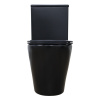 Унитаз-компакт Azario Black Queen 370х605х800 безободковый, с быстросъемным сиденьем микролифт, черный матовый (AZ-8380)