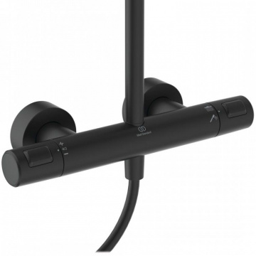 Душевая система IDEAL STANDARD CERATHERM T25+ термостатический смеситель, черный (A7210XG)