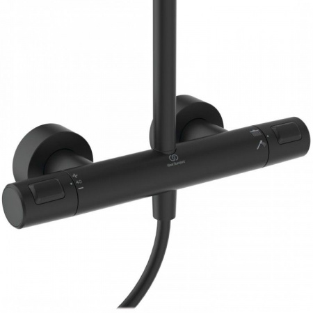 Душевая система IDEAL STANDARD CERATHERM T25+ термостатический смеситель, черный (A7210XG)